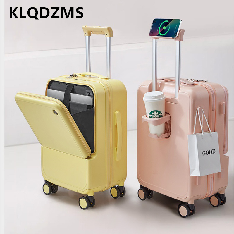 Front Opening Laptop Luggage 24 Inch - KLQDZMS-maleta con marco de aluminio, Maleta
