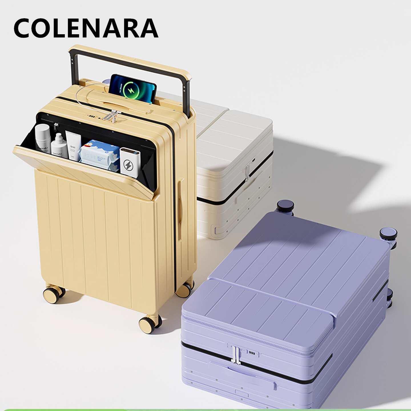 Front Opening Laptop Luggage 24 Inch - Maleta Multifuncional COLENARA con Puerto de