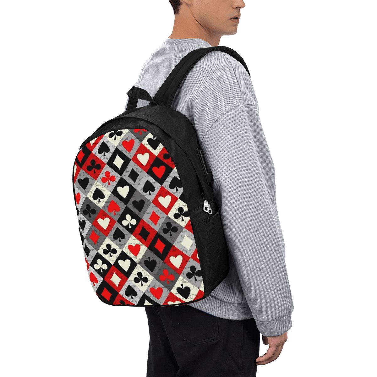 Travel Bags - Mochila con estampado de cartas de