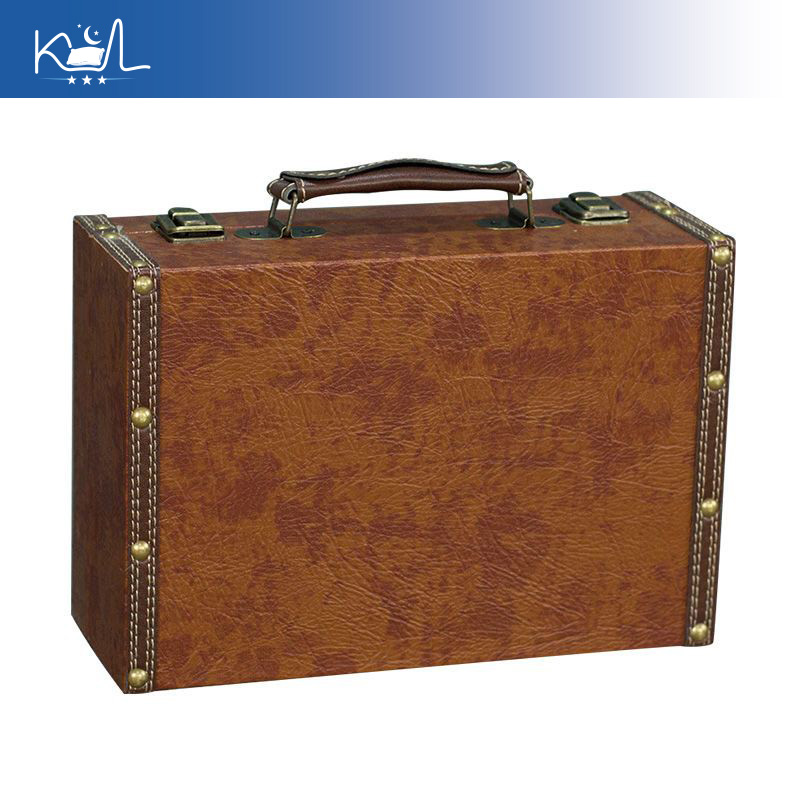 Retro Vintage Trunk Suitcase - Maleta Decorativa Marrón Vintage, Baúl Retro