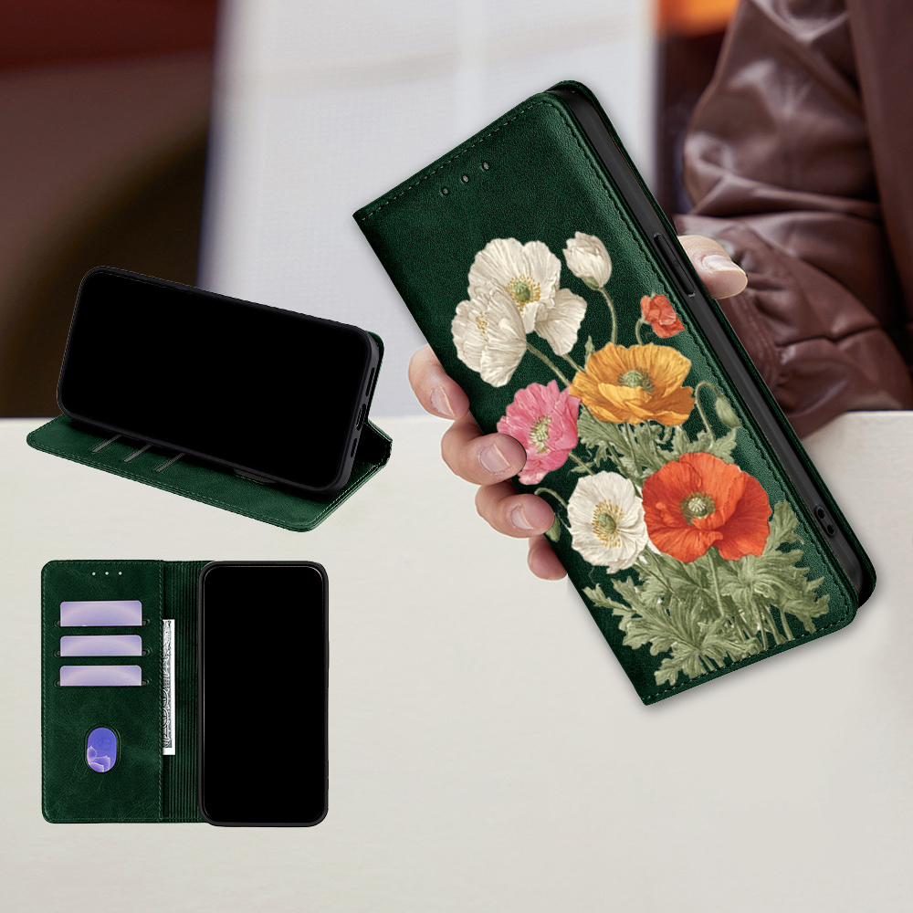Wallets - Funda tipo cartera magnética de cuero