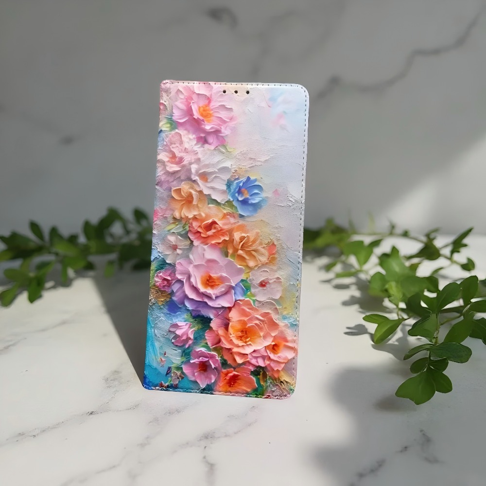 Wallets - Funda de cuero con tapa magnética