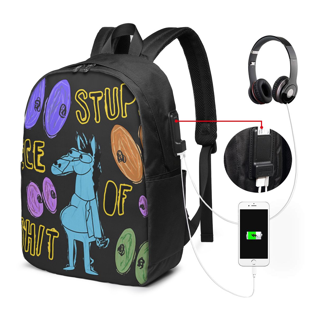 Travel Bags - Mochila de dibujos animados de Bojack