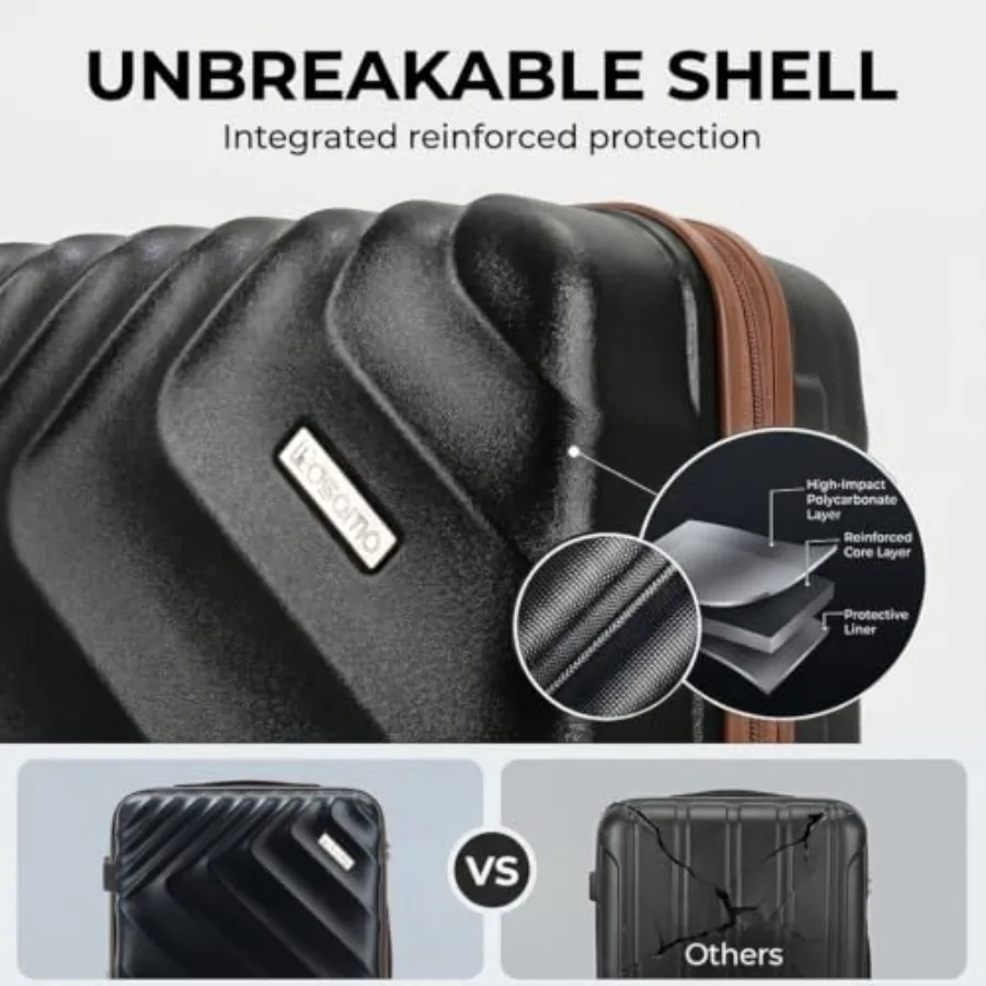 Juego de maletas rígidas expan - Expandable Hard Shell Luggage Set reseña y precio