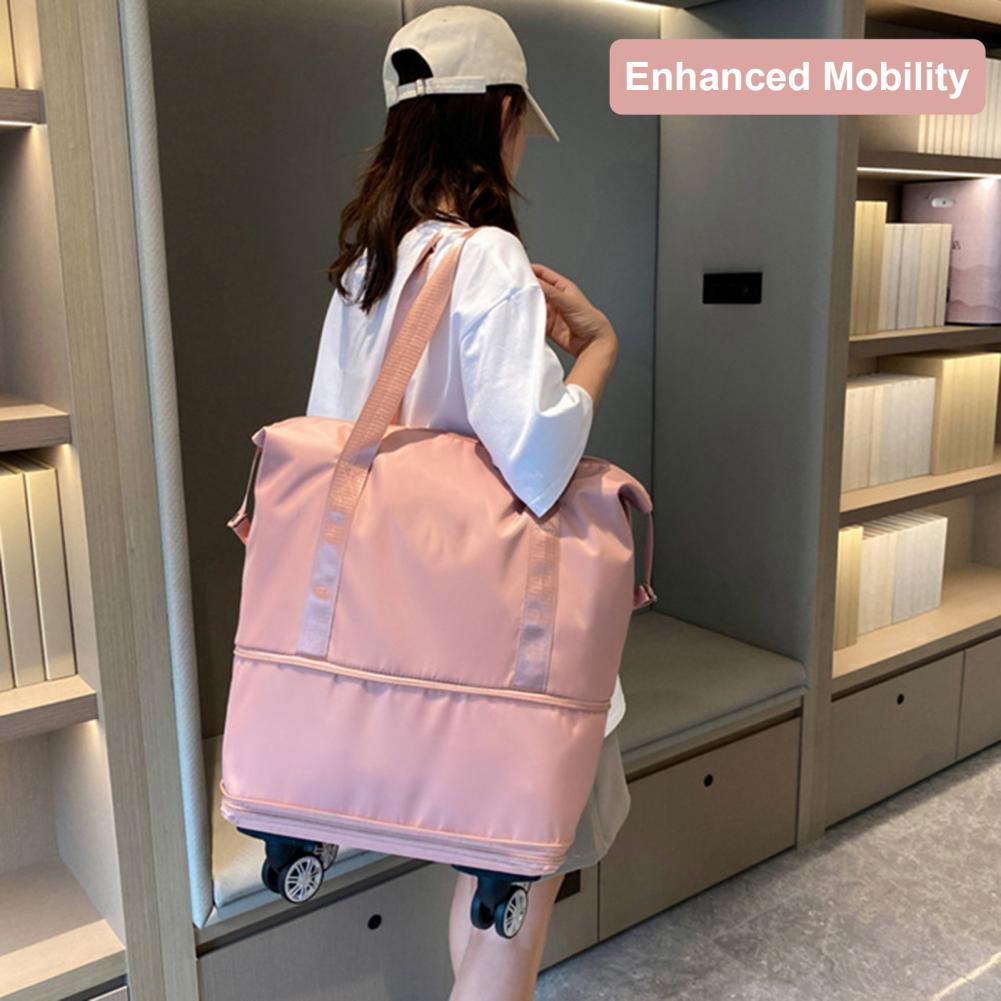 Bolsa de Viaje Expandible con  - Foldable Rolling Luggage Bag reseña y precio