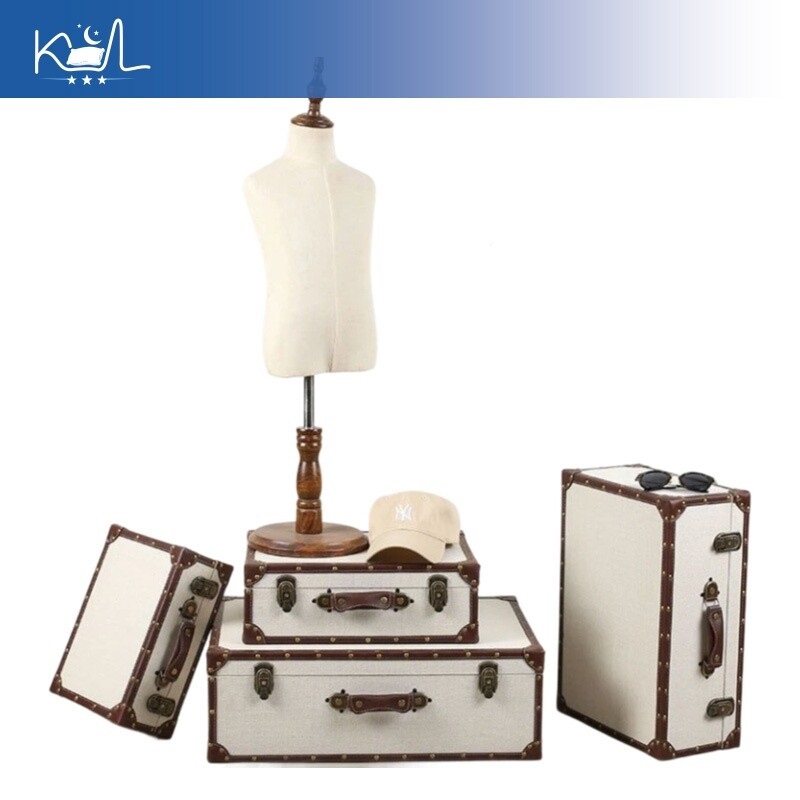 Baúl de Almacenamiento de Tela - Retro Vintage Trunk Suitcase reseña y precio