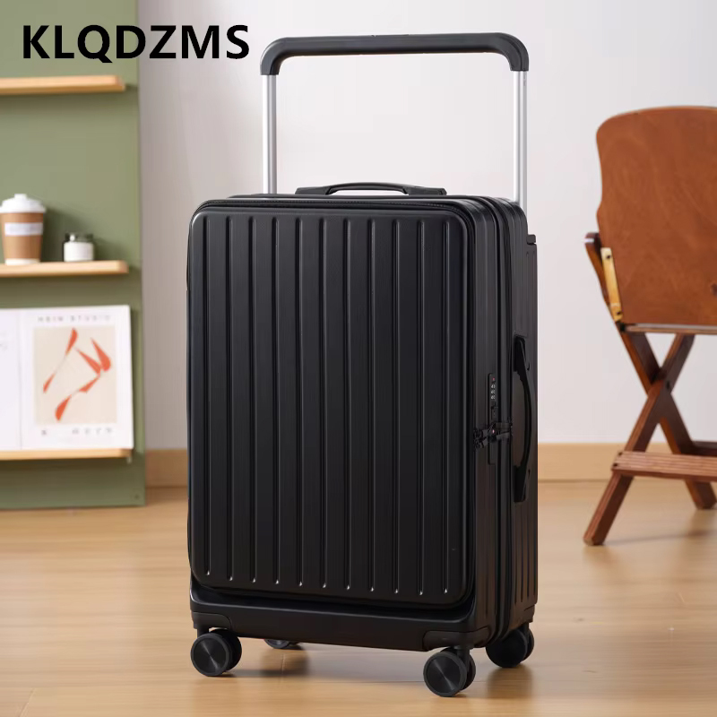 KLQDZMS Maleta de viaje con ap - Front Opening Laptop Luggage 24 Inch reseña y precio