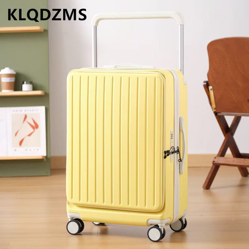KLQDZMS Maleta de viaje con ap - Front Opening Laptop Luggage 24 Inch reseña y precio