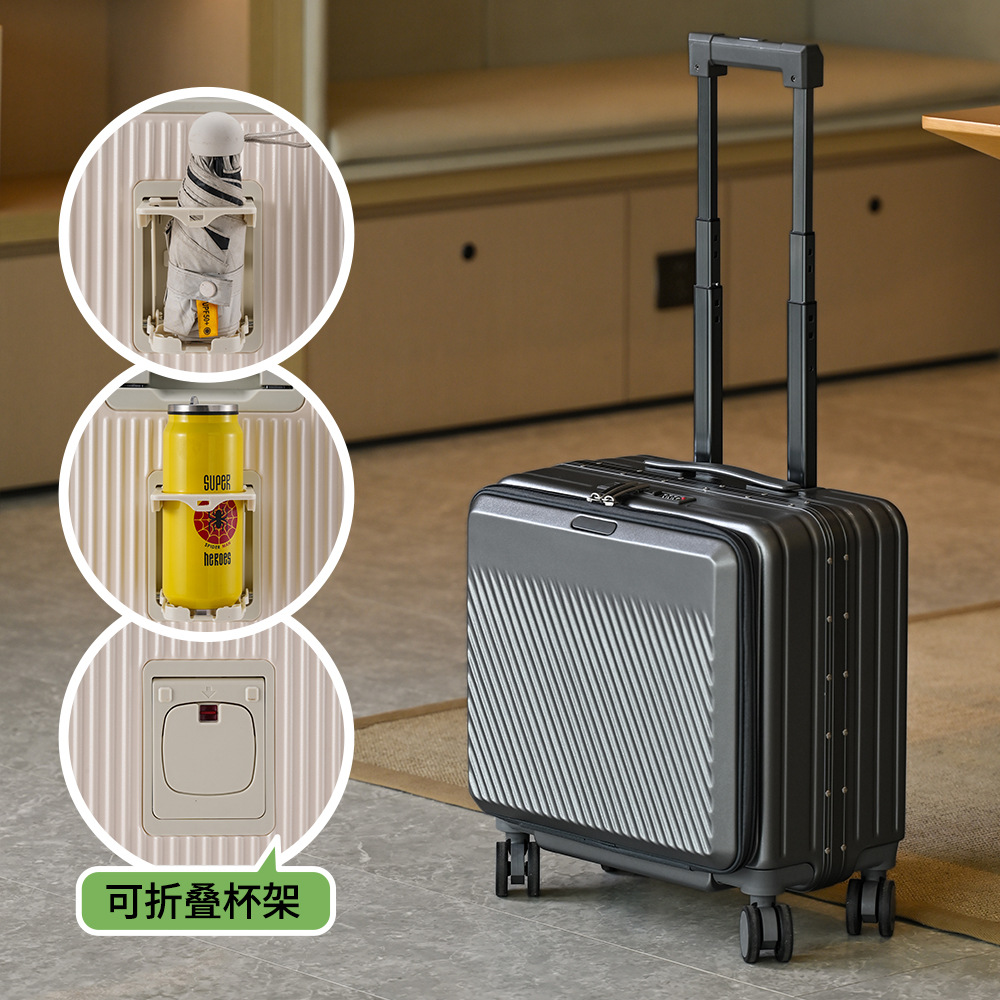 Maleta de cabina con apertura  - Aluminum Frame Carry On Luggage reseña y precio