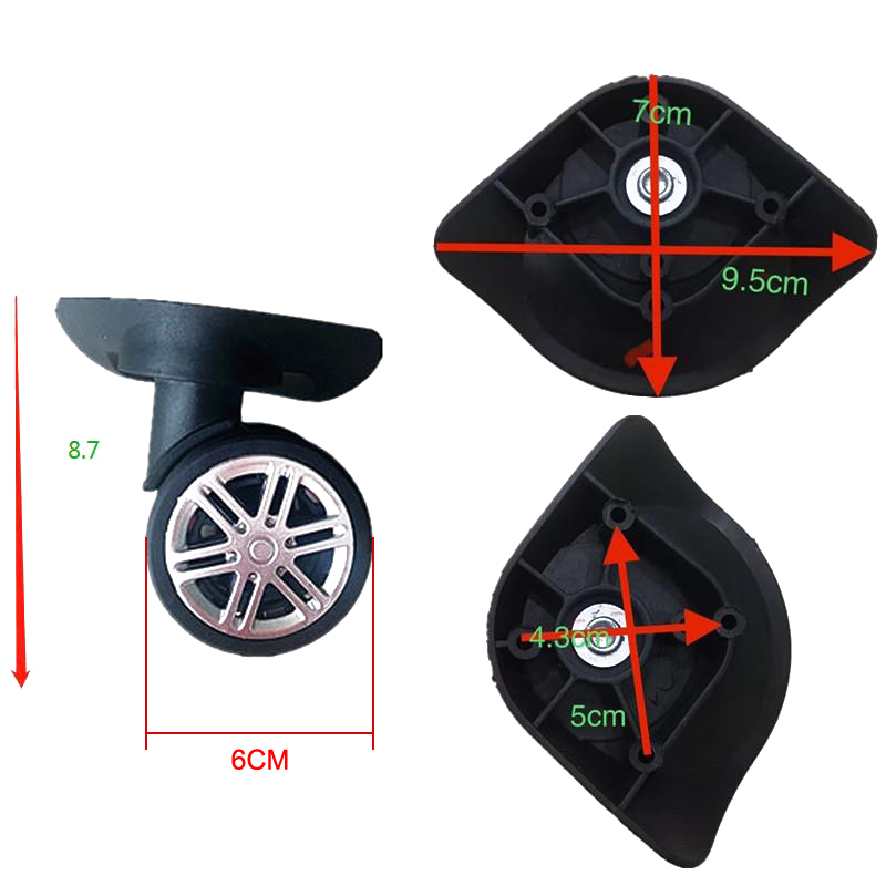 Ruedas universales silenciosas - Silent Replacement Luggage Wheels reseña y precio