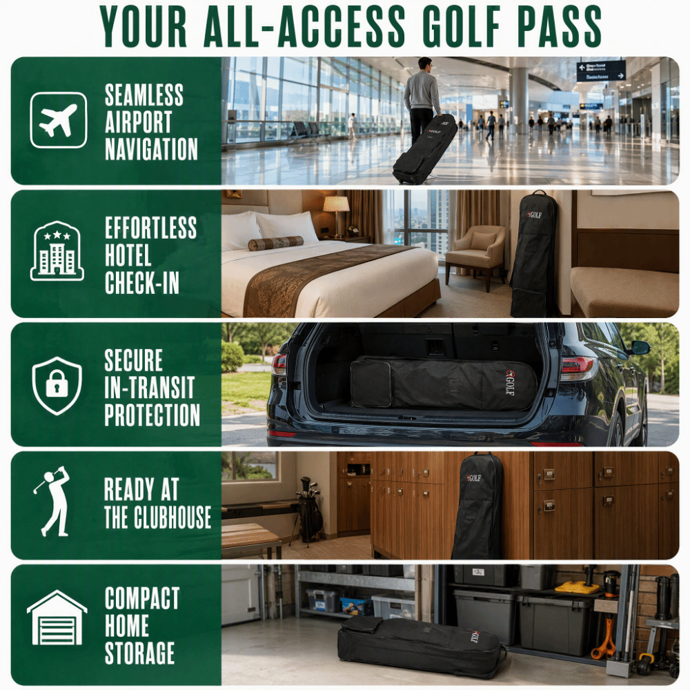 Bolsa de golf plegable con rue - Foldable Rolling Luggage Bag reseña y precio