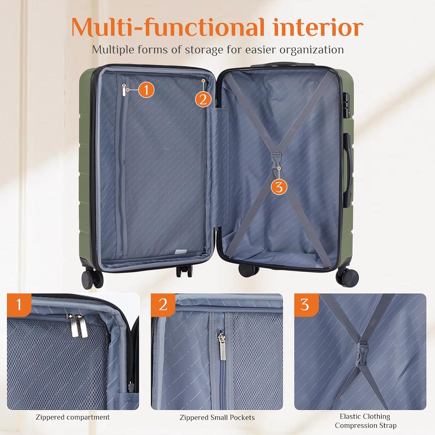 Maleta de Mano de 28 Pulgadas, - Expandable Hard Shell Luggage Set reseña y precio