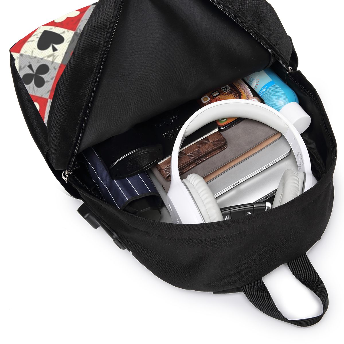 Mochila con estampado de carta - Travel Bags reseña y precio