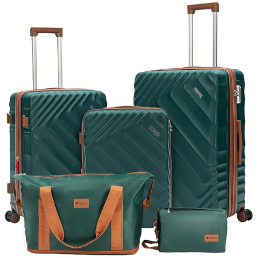 Juego de 5 piezas de equipaje  - Expandable Hard Shell Luggage Set reseña y precio