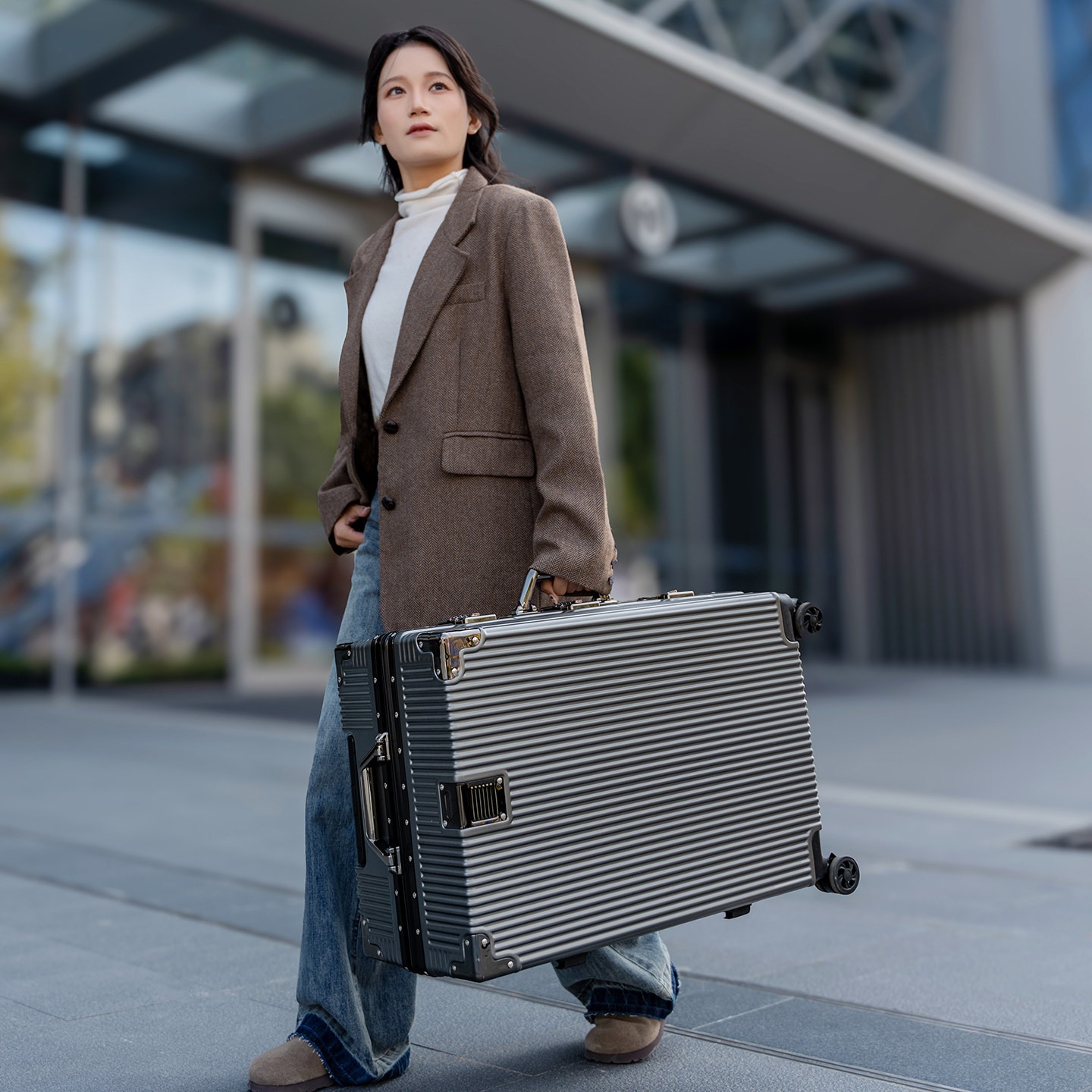【Oferta especial】Maleta con ma - Aluminum Frame Carry On Luggage reseña y precio