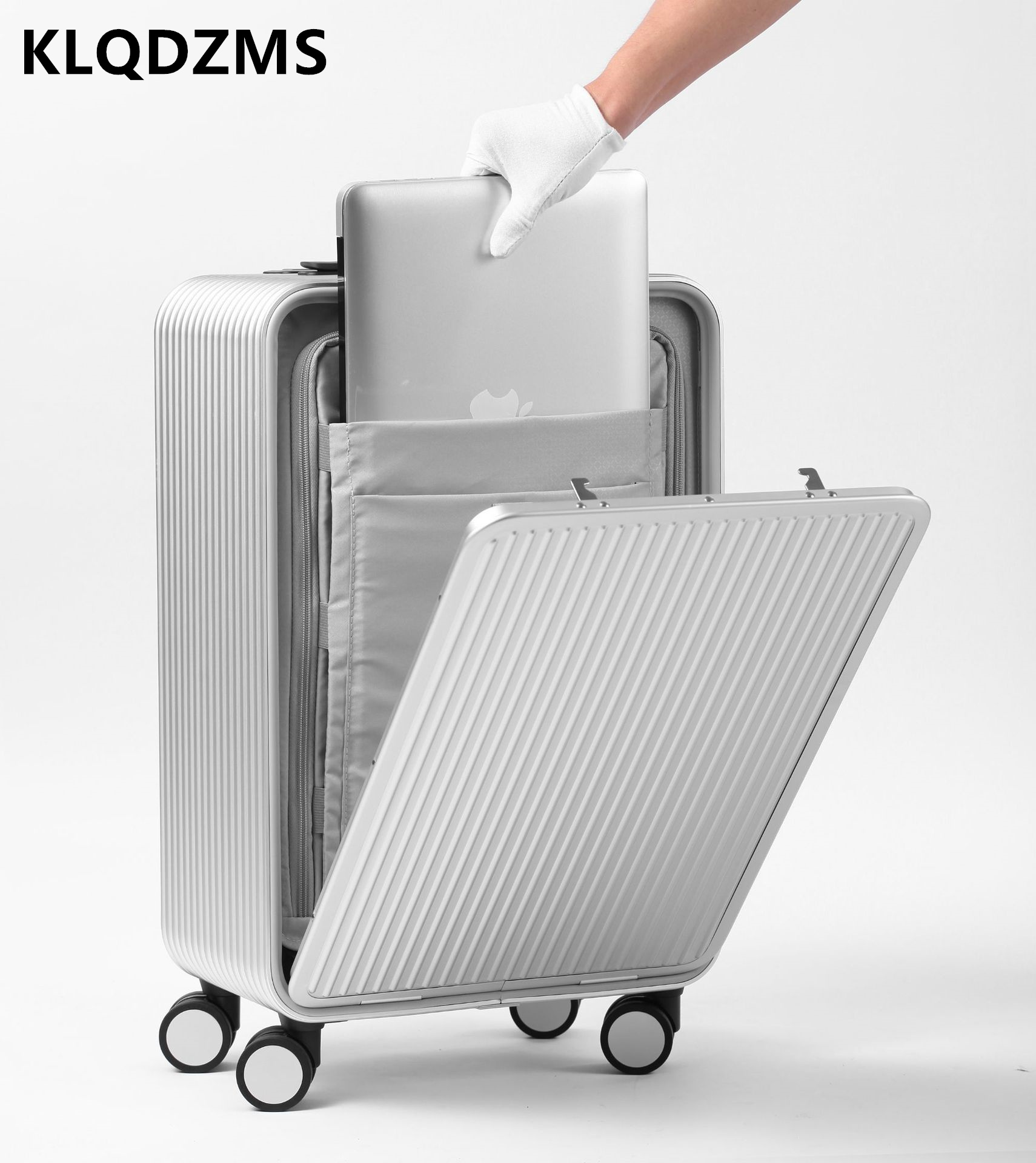KLQDZMS equipaje totalmente de - Front Opening Laptop Luggage 24 Inch reseña y precio