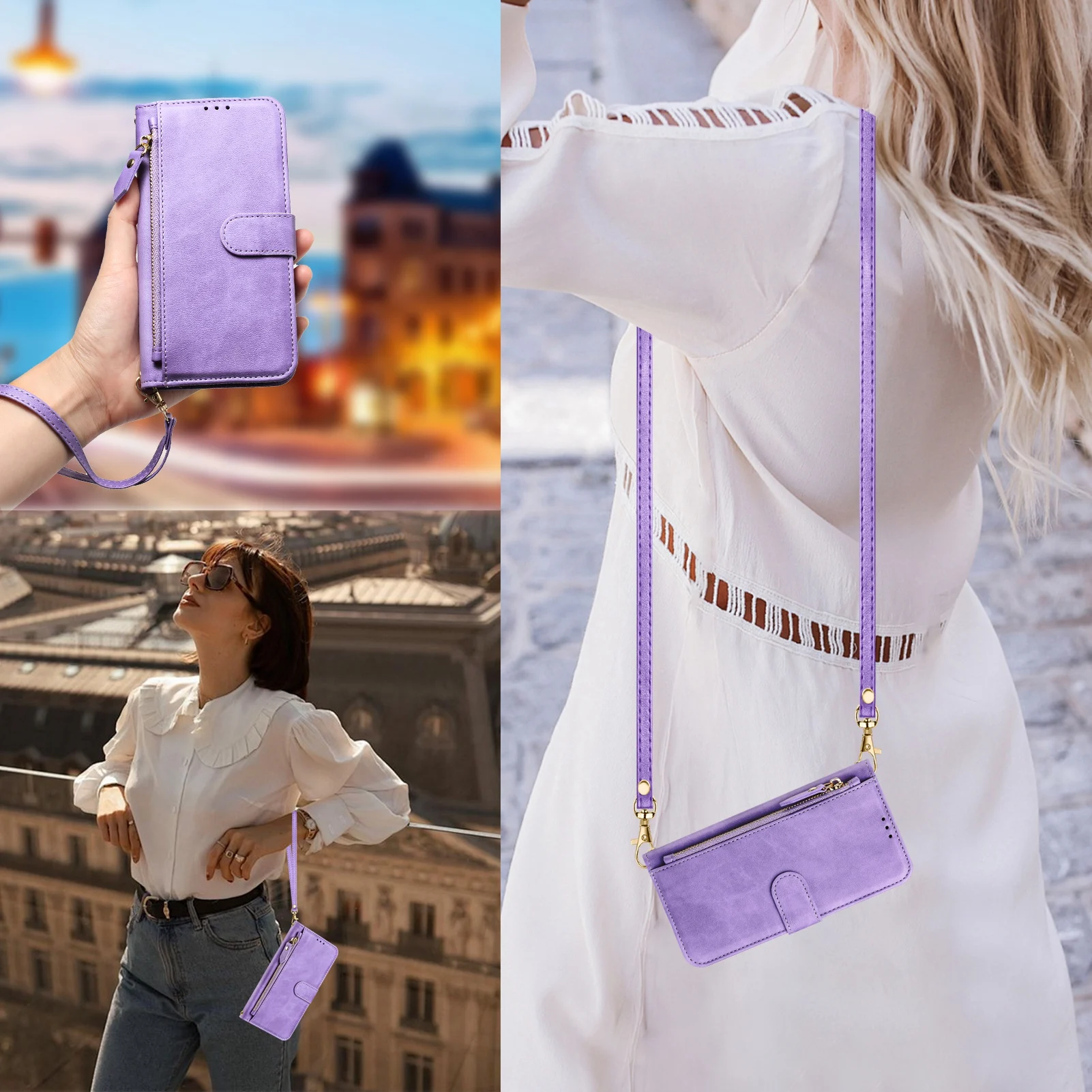 Funda tipo billetera de cuero  - Wallets reseña y precio
